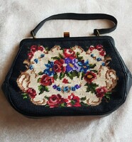 Dreamy antique tapestry (tipoen) baroque rose pattern theater reticule