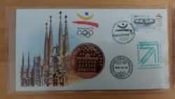1992.Annual Barcelona Olympics medal envelope