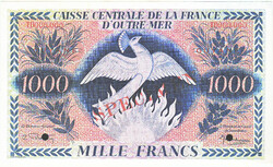 French Guiana 1000 Guyanese francs 1947 replica