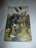 World War I postcard with a battle scene
