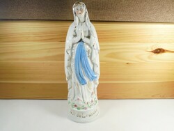 Régi retro jelzett ND de Lourdes szent Szűz Mária vallás egyházi figura szobor
