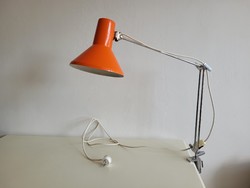 Régi retro Szarvasi hosszú karos állítható asztali lámpa mid century íróasztal lámpa