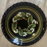 Painted ceramic wall plate