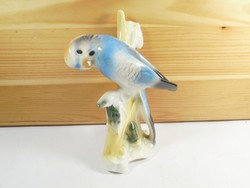 Retro régi kézzel festett kerámia nipp papagáj madár szobor figura