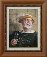 László Gulyás: Castle captain - framed 58x48 cm - artwork 40x30 cm - k9/721