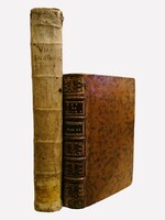 1758-as ritka kiadás V. Sixtus pápa életéről  gyönyörű bőrkotésben (jobb oldali)