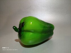 Kézzel készült vastag falú üveg zöldség paprika üvegdísz