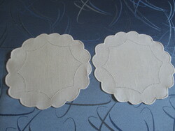 2 beautiful small tablecloths, handmade