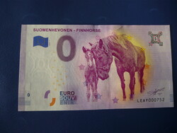 Finland 0 euro 2019 finnhorse horse! Rare commemorative paper money! Ouch!