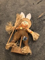 Easter decoration straw bunny 17 cm high