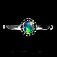 54 And real fire opal spinel 925 silver ring