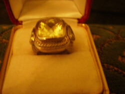 Old stony silver ring