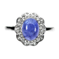 59 And real tanzanite 925 sterling silver ring