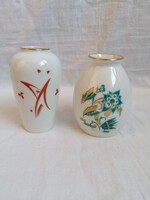 2db Zsolnay  mini porcelán váza.