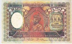 Burma 1000 rúpia 1939 REPLIKA