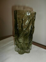 Vintage ingrid glas tree trunk vase 70s