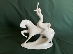 Ritka Jaroslav Jezek Royal Dux porcelán figura 1958 Lady Godiva