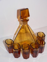 Amber glass liquor set for cheap sale