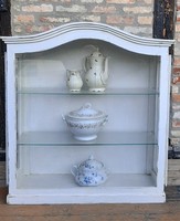 Wall-mounted glass display case, vintage style