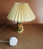 Antique children's table bedside lamp with a shade, 28 cm high