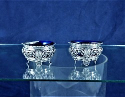 Charming, antique, silver salt & pepper, French, ca. 1840!!!