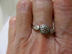 Beautiful antique handmade marcasite silver ring
