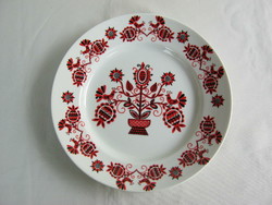 Hollóháza porcelain wall plate with folk motif decorative plate