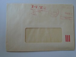 D193730 old letter envelope 1986k mti Hungarian Telegraph Office Budapest machine stamp red meter ema
