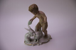 Wallendorf porcelain bunny putt, flawless, marked