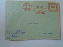 D193722 Régi  Levél 1973  ÁFOR Miskolc  gépi bélyegzés  -címzett ÁG  PÁSZTÓ  Red meter EMA
