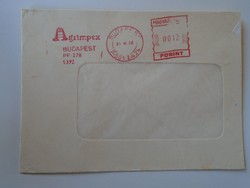 D193736 old letter envelope 1991 agrimpex Budapest machine stamp red meter ema