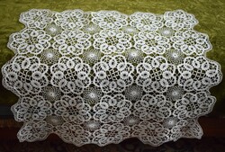 Crocheted retro lace tablecloth 75 x 75 cm