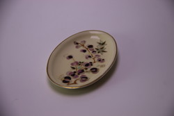 Zsolnay porcelán virágos tálka 12cm, hibátlan, jelzett
