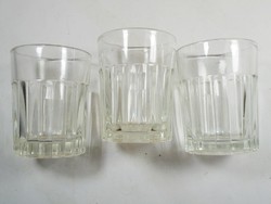Régi retro üveg röviditalos pohár 3 db
