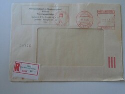 D193726 Régi aj. levélboríték  1989 Mosószergyártó váll.Budapest  gépi bélyegzés  Red meter EMA