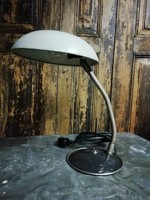 Íróasztali lámpa, 1950-es 60-as évekből, szerintem szarvasi, gégenyakas patinás lámpa, Kaiser jelleg