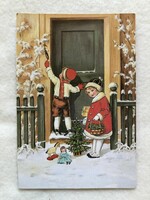 Old Christmas card, copy - Józsefné Hatvany - post office -3.