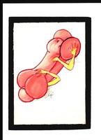Erik Vogel /1907-1996/ cartoonist, costume designer, cheerful, erotic/shield drawing 14.