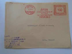 D193747 Régi  Levél 1973  ÁFOR Miskolc  gépi bélyegzés  -címzett ÁG  PÁSZTÓ  Red meter EMA