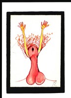 Erik Vogel /1907-1996/ cheerful, erotic/shield drawing 2.