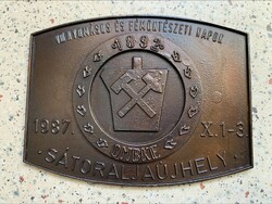 1987. Viii. Printing and metal casting days, tent, mining plaque