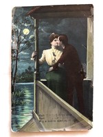 Antique romantic postcard - 1911 -3.