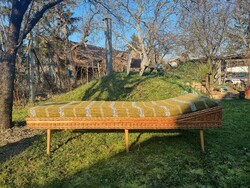 1db fonott rattan vessző retro ágy heverő