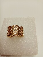 Gold-plated flashy ring