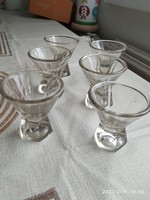 6 art deco drinking glasses for sale! Broken glass square glasses 6 pcs