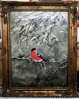 Cinnabar - on the porch of the crystal palace (30 x 40, oil, in a new blondel frame)