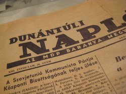 Transdanubian diary, February 18, 1956. The m. D.P. The newspaper of the Baranya County Committee