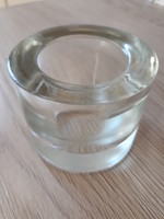 Modern mécses vagy gyertyatartó színtiszta üvegből (0,5 kg)