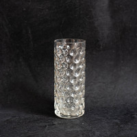 VÉGKIÁRUSÍTÁS! MCM design üveg váza - buborékokkal az oldalában - retro skandináv stílusú váza