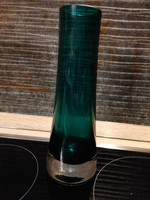 Csodaszép zöld Finn  szinesüveg váza